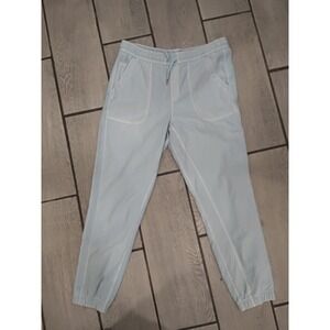 Athleta Light Blue Jogger Pants Drawstring Waist Pockets‎ Size 8